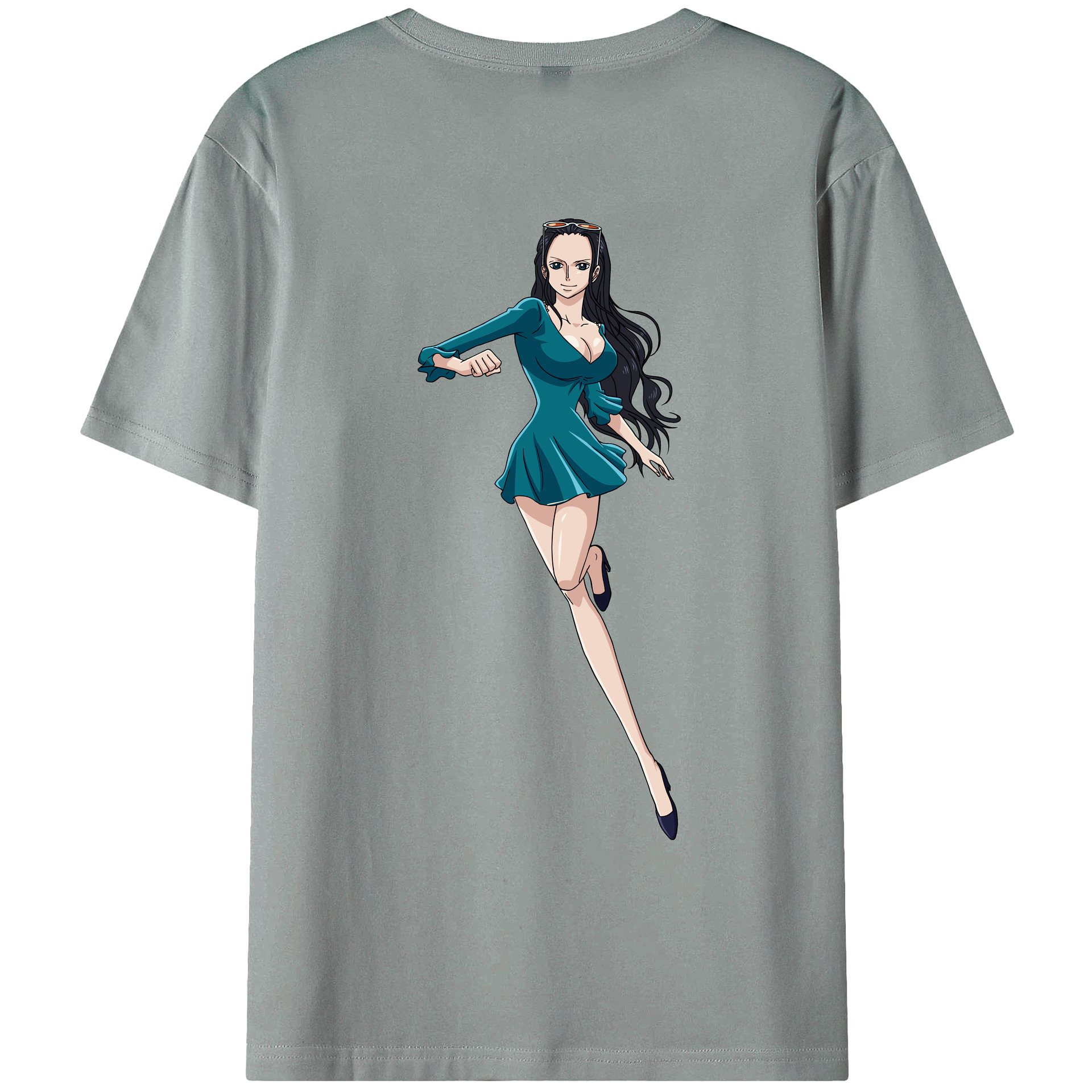ワンピース ニコ・ロビン ONE PIECE Nico Robin 綿100％ メンズ半袖Tシャツ（バックプリント） 通気性